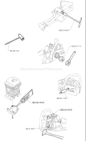 Page K Diagram and Parts List for 136 1998-09 Husqvarna Chainsaw