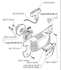 Page L Diagram and Parts List for 136 1998-09 Husqvarna Chainsaw