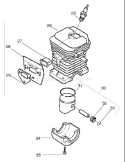 Part Location Diagram of 530029805 Husqvarna Ring- Piston