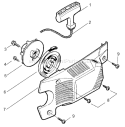 Page K Diagram and Parts List for 136LE 136 LE 2001-06 Husqvarna Chainsaw