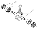 Page F Diagram and Parts List for 136LE 136 LE 2001-06 Husqvarna Chainsaw