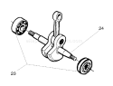 Page F Diagram and Parts List for 136LE 136 LE 2004-03 Husqvarna Chainsaw