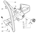 Page G Diagram and Parts List for 136LE 136 LE 2004-03 Husqvarna Chainsaw