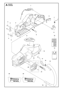 Part Location Diagram of 594929202 Husqvarna Chassis