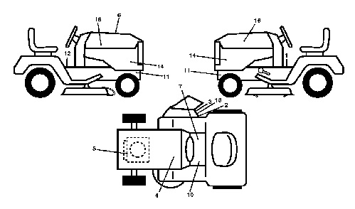 Decals Diagram and Parts List for YTH2754T (96041022100)(2010-12) Husqvarna Lawn Tractor