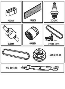 Accessories Diagram and Parts List for TS146TXD (96041043600)(2019-07) Husqvarna Lawn Tractor