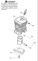 Page F Diagram and Parts List for 137E 137 E 2006-12 Husqvarna Chainsaw