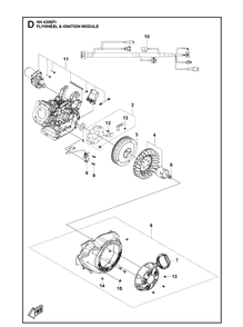 Part Location Diagram of 531146987 Husqvarna Wire ecu wire