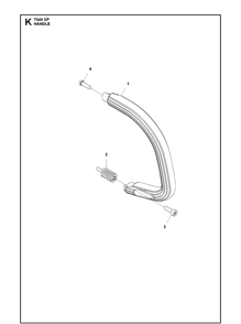Handle Diagram and Parts List for T540XP 2012-10 Husqvarna Chainsaw