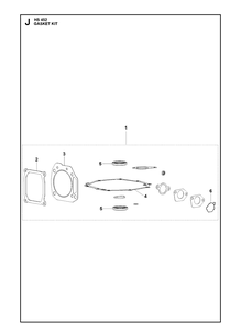 Gasket Kit Diagram and Parts List for 593230401 2021-01 Husqvarna Engine