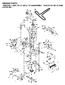 Mower Deck / Cutting Deck Diagram and Parts List for YTH2242B (954570383)(2003-01) Husqvarna Lawn Tractor