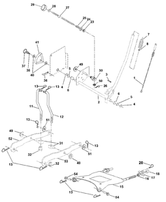 Mower Lift Diagram and Parts List for YTH1848XP (954567260-A)(2001-02) Husqvarna Lawn Tractor
