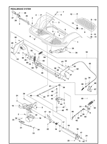 Pedals Diagram and Parts List for P520DX (967985201)(2021-10) Husqvarna Lawn Mower