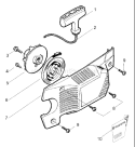 Page K Diagram and Parts List for 141 2001-05 Husqvarna Chainsaw