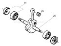 Page F Diagram and Parts List for 141 2001-05 Husqvarna Chainsaw