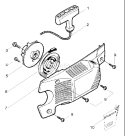 Page K Diagram and Parts List for 141 2004-01 Husqvarna Chainsaw