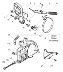 Page C Diagram and Parts List for 141 2004-01 Husqvarna Chainsaw