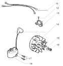 Page G Diagram and Parts List for 141LE 141 LE 2004-05 Husqvarna Chainsaw
