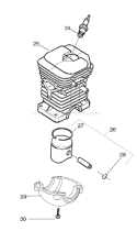 Page I Diagram and Parts List for 141LE 141 LE 2004-05 Husqvarna Chainsaw