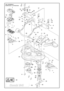 Mower Deck / Cutting Deck Diagram and Parts List for 94I ARCM2094iv1 Husqvarna Lawn Tractor Accessories