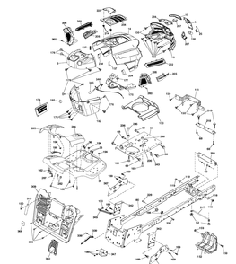 Chassis / Frame Diagram and Parts List for CTH164T (96051010700)(2013-07) Husqvarna Lawn Tractor