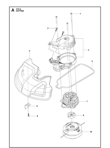 Cutting Equipment Diagram and Parts List for 215IL  Husqvarna Edger