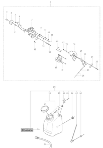 Holder Assembly And Water Tank Diagram and Parts List for KV750 2007-06 Husqvarna Table Saw Accessories