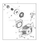 Page J Diagram and Parts List for 142E 142 E 2004-10 Husqvarna Chainsaw