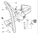 Page F Diagram and Parts List for 142 2005-03 Husqvarna Chainsaw