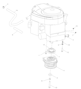 Engine Briggs And Stratton 24 And 26 Hp Diagram and Parts List for Z4824 (968999512)(2007-04) Husqvarna Lawn Mower