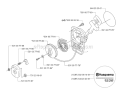 Starter Diagram and Parts List for 143R 2007-01 Husqvarna Brush Cutter