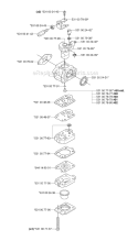 Carburetor Details Diagram and Parts List for 143R 2007-01 Husqvarna Brush Cutter