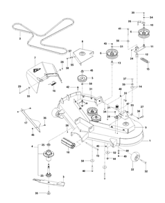 Mower Deck / Cutting Deck Diagram and Parts List for 966659801 2012-01 Husqvarna Lawn Mower