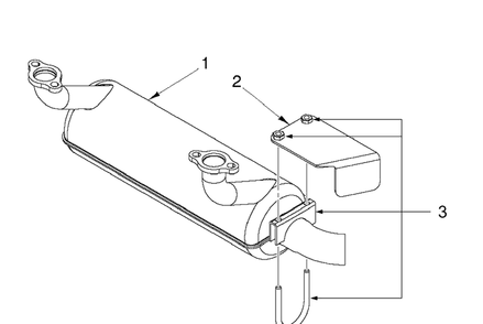 Muffler Diagram and Parts List for Z454 (96798470101)(2020-04) Husqvarna Lawn Mower