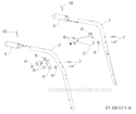 Handle Diagram and Parts List for 145270 96193007500 -2011-06 Husqvarna Snow Blower