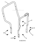 Handle Diagram and Parts List for 14527E 96193006700 -2010-05 Husqvarna Snow Blower