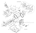 Drive Diagram and Parts List for 14527E 96193007501 -2011-07 Husqvarna Snow Blower