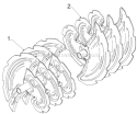 Auger Housing Impeller Diagram and Parts List for 14527E 96193007503 - 2012-06 Husqvarna Snow Blower