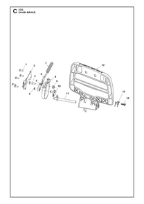 Chain Brake Diagram and Parts List for 225I  Husqvarna Chainsaw