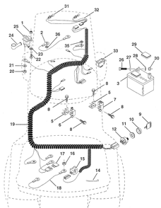 Electrical Diagram and Parts List for LR120 (HU1236B)(954000412)(1992-10) Husqvarna Lawn Mower