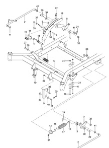 Mower Lift / Deck Lift Diagram and Parts List for MZ54 (96795370100)(2018-08) Husqvarna Lawn Mower