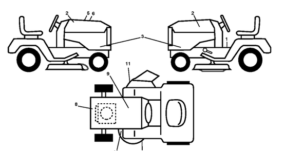 Decals Diagram and Parts List for YTH2348-289570 2012-02 Husqvarna Lawn Tractor
