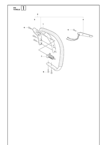 Handle Diagram and Parts List for 359 2010-02 Husqvarna Chainsaw