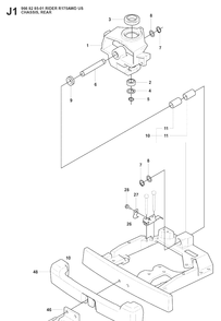 Transmission 3 Diagram and Parts List for RIDER175 (966828501)(2008-05) Husqvarna Lawn Mower
