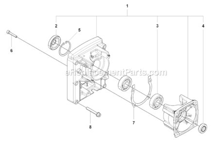 Crankcase Diagram and Parts List for 150BT 2007-05 Husqvarna Leaf Blower / Vacuum