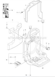 Part Location Diagram of 513666702 Husqvarna Damper