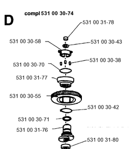 Part Location Diagram of 531003178 Husqvarna Bearing