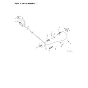 Cable Rotator Assembly Diagram and Parts List for 970528602  Husqvarna Snow Blower