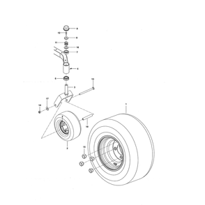 Wheels & Tires Diagram and Parts List for 28982  Husqvarna Lawn Tractor