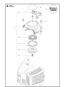 Starter Diagram and Parts List for 226HD60S (967279804)(20171000001-Current) Husqvarna Hedge Trimmer